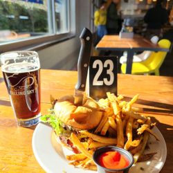Falling Sky Brewing - Back alley burger and fries