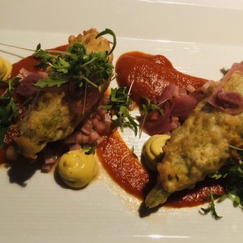 Boiler Room - Squash Blossoms were delish! - New American Near Me - Omaha, Nebraska