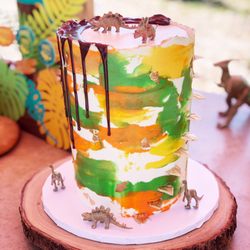 Gabby's Sweetness - Double barrel Dino cake