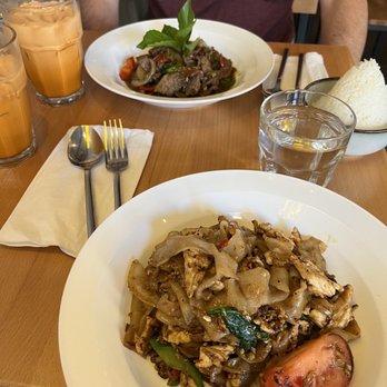 One More Charm - Kea Mao (Drunken Noodle) Pad Krapraw (Basil) - Thai Near Me - Brooklyn, New York