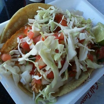 Cali Tacos - Fish taco. Comes with two tortillas because the pieces of fish are huge! - Mexican Near Me - Orange, California