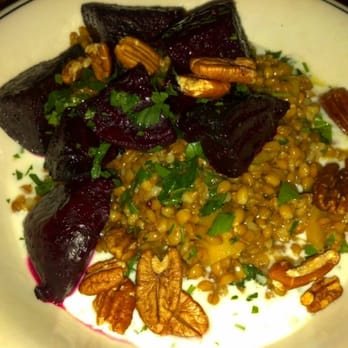 Woodberry Kitchen - Wood Roasted Beets- farro, roasted turnips, and butternut squash, pecansm yogurt, parsley - American Near Me - Baltimore, Maryland Woodberry Kitchen - Wood Roasted Beets- farro, roasted turnips, and butternut squash, pecansm yogurt, parsley - American Near Me - Baltimore, Maryland