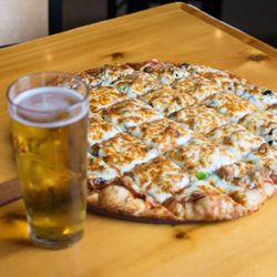 Clearwater Travel Plaza - Our homemade Nelson Bros. pizza accompanied by a tall cold one from Nelson Bros. Pub.