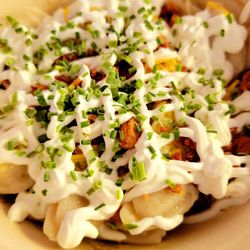 Sunny Cafe - Loaded mashed potato pierogi bowl
