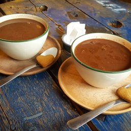 £3.50 for a cup with various hot chocolate flavour