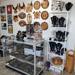 Red Rock Gift Shop - Silver jewelry and wood picture