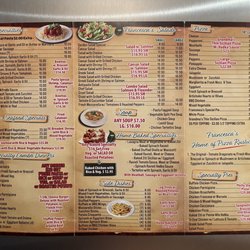Francesca's Pizzeria and Restaurant - Menu 2023 May