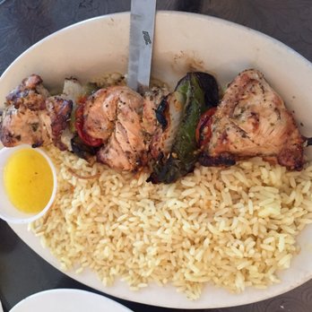 Costas - Chicken Souvlaki with rice pilaf - Mediterranean Near Me - Birmingham, Alabama