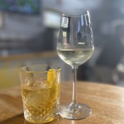 Sushi Hikari Moe - Finished the evening with a Smoke and Mirrors Ole Fashioned and Moscato for my wife