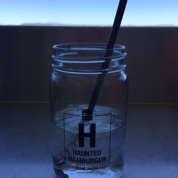 Haunted Hamburger - Water in a mason jar - Burgers Near Me - Jerome, Arizona Haunted Hamburger - Water in a mason jar - Burgers Near Me - Jerome, Arizona