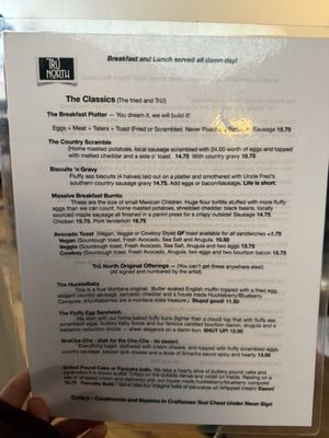 Menu photo 1 Tru North Cafe Livingston, MT Menu photo 1 Tru North Cafe Livingston, MT
