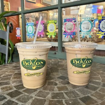 Boston Coffeehouse - Vanilla Cream Cold Brew (left) and Yankee Doodle (right) - Coffee & Tea Near Me - Deland, Florida