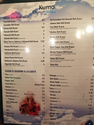 Menu photo 4 Kumo Sushi Herndon, VA