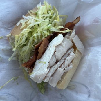 Beach Hut Deli - Surfin Surfin' Bird Sandwich. Minus the tomato and peppers, added olives. Their potato salad was also really good! - Sandwiches Near Me - Davis, California