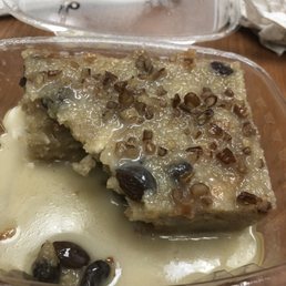White chocolate bread pudding