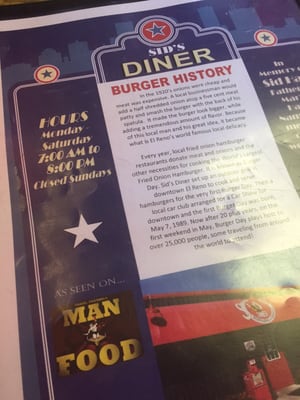 Menu photo 8 Sid's Diner El Reno, OK