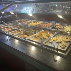 Asian Buffet - 1 of 8 rows of Buffet tables