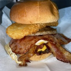 Breakfast Bros - Heart attack burger