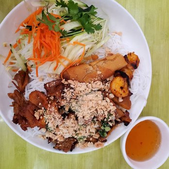 Bistro B - Number 111 with a side of fish sauce. So good! - Vietnamese Near Me - Dallas, Texas