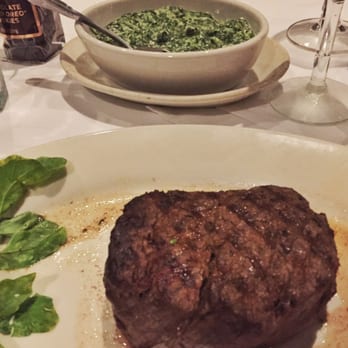 Morton's The Steakhouse - Filet Mignon with creamed spinach - Steakhouses Near Me - Honolulu, Hawaii