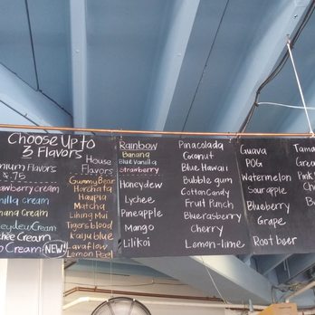 Mountain Magic Shave Ice - Here are the different sizes to choose from, also so many to choose from. - Shaved Ice Near Me - Waianae, Hawaii Mountain Magic Shave Ice - Here are the different sizes to choose from, also so many to choose from. - Shaved Ice Near Me - Waianae, Hawaii