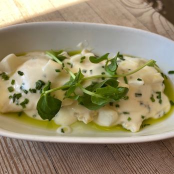 Britannia Brewing - Halibut ravioli starter for dine out 2021 - Breweries Near Me - Richmond, British Columbia