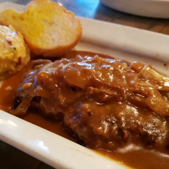 City Cafe - Hamburger Steak w smashed potatoes - Seafood Near Me - Baton Rouge, Louisiana