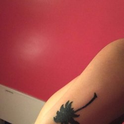 Tattoo 46 - What the fuck kind of palm tree is this. I regret it so much.