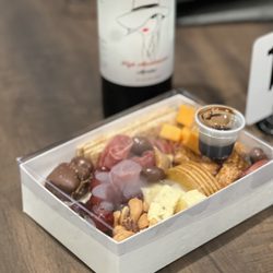 J Welch Farms - Delicious cracker and cheese platter with olives and chocolate. Our favorite J Welch wine!