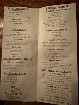 Menu photo 8 Hogwash Whiskey Den Spokane, WA Menu photo 8 Hogwash Whiskey Den Spokane, WA