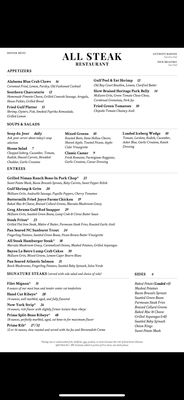 Menu photo 5 All Steak Restaurant Cullman, AL Menu photo 5 All Steak Restaurant Cullman, AL