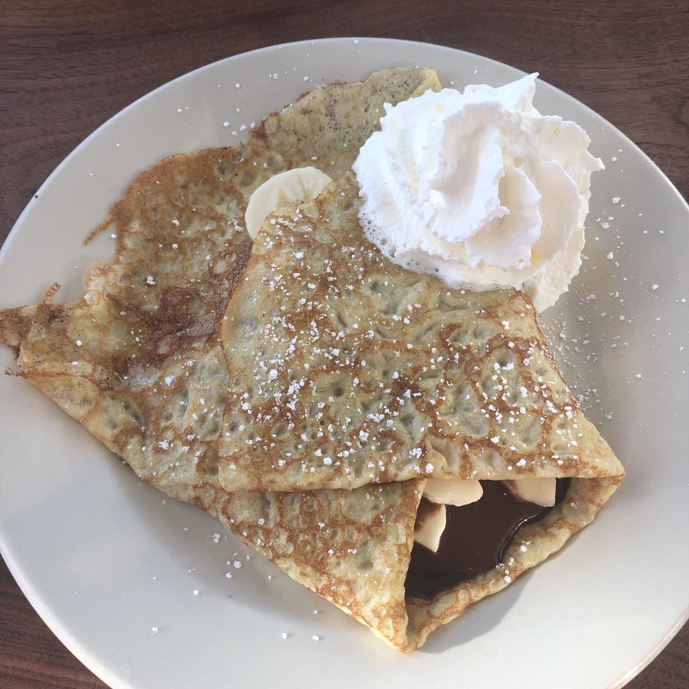 Bradbury's - Homemade Nutella and banana crepe, no almonds - Coffee & Tea Near Me - Madison, Wisconsin Bradbury's - Homemade Nutella and banana crepe, no almonds - Coffee & Tea Near Me - Madison, Wisconsin