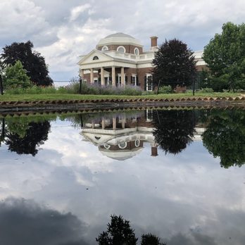 Thomas Jefferson's Monticello - Reflection of house from a pond nearby - Landmarks & Historical Buildings Near Me - Charlottesville, Virginia