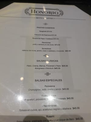 Menu photo 4 Resto y Cafe Honorio Buenos Aires, C Menu photo 4 Resto y Cafe Honorio Buenos Aires, C