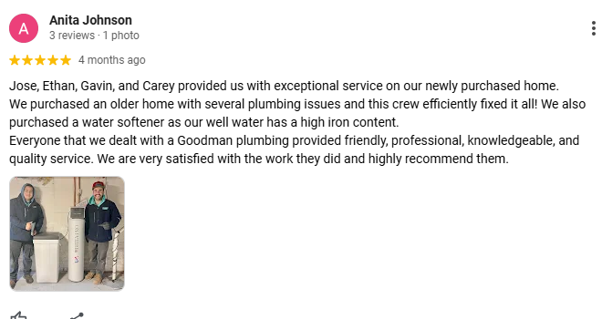 Slide of Goodman Plumbing