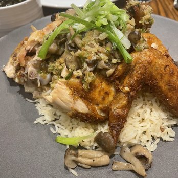 COMMUNION Restaurant and Bar - Ginger chicken and garlic rice - Soup Near Me - Seattle, Washington