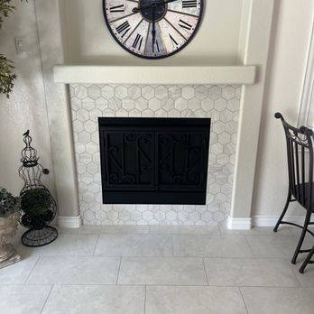 G&C Flooring Pros - Perfect fireplace hexagon tile - Flooring Near Me - Las Vegas, Nevada