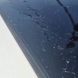 You can see where something came down on the sunroof You can see where something came down on the sunroof