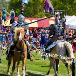 Utah Renaissance Faire - The Knights of Mayhem full contact joust.
