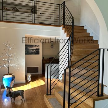 Efficient Iron Works - Custom curved stair railings. - Fences & Gates Near Me - El Cajon, California Efficient Iron Works - Custom curved stair railings. - Fences & Gates Near Me - El Cajon, California