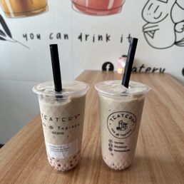 Me and my girl get coconut cream with strawberry pop