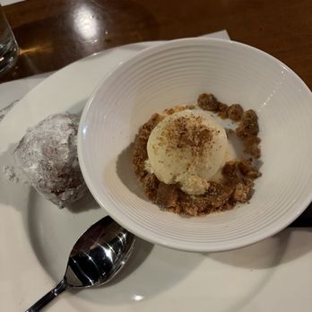 The Red Yeti - beignet, tallow, bone marrow & brown sugar ice cream, cashew candy - American Near Me - Jeffersonville, Indiana The Red Yeti - beignet, tallow, bone marrow & brown sugar ice cream, cashew candy - American Near Me - Jeffersonville, Indiana
