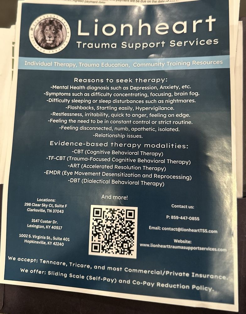 Lionheart Trauma Support Services - grief counselor in Clarksville, TN