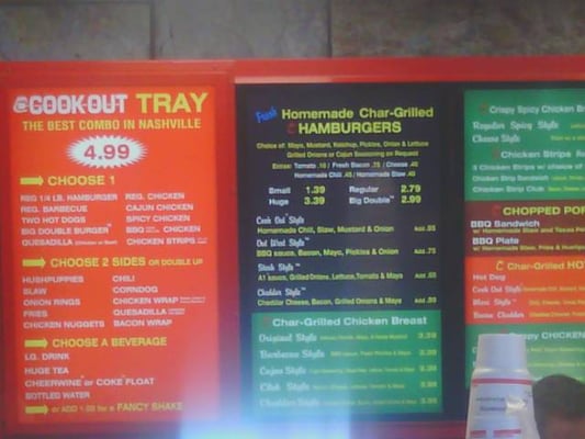 Menu photo 4 Cook Out - Gallatin Pike Nashville, TN Menu photo 4 Cook Out - Gallatin Pike Nashville, TN