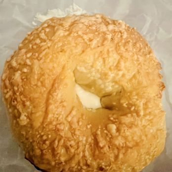 Bruegger's Bagels - Parmesan Asiago bagel toasted with vegetable cream cheese - Breakfast & Brunch Near Me - Williamsville, New York Bruegger's Bagels - Parmesan Asiago bagel toasted with vegetable cream cheese - Breakfast & Brunch Near Me - Williamsville, New York
