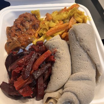Sekela Kitchen - Ethopian vegan bowl (injera, tekel gomen, mushroom wot, and key sir) - Ethiopian Near Me - Philadelphia, Pennsylvania Sekela Kitchen - Ethopian vegan bowl (injera, tekel gomen, mushroom wot, and key sir) - Ethiopian Near Me - Philadelphia, Pennsylvania