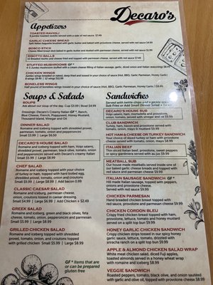 Menu photo 5 Decaro's Alton, IL Menu photo 5 Decaro's Alton, IL