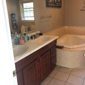 Lopez De Paz Construction - BEFORE renovations - old wooden vanity - General Contractors Near Me
