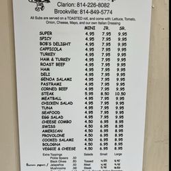 Bob's Sub & Sandwich Shop