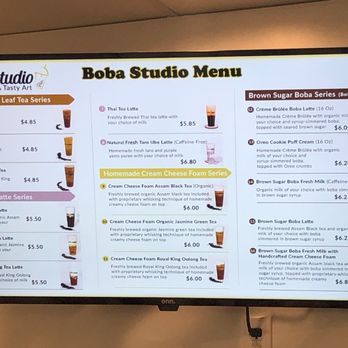 Boba Studio - Menu (May 2023) - Coffee & Tea Near Me - Walnut Creek, California